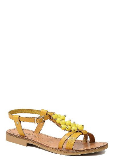 Итальянские женские сандалии Prativerdi 763728 желтый 